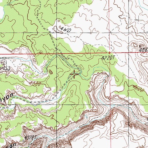 Topographic Map of Dry Fork, UT