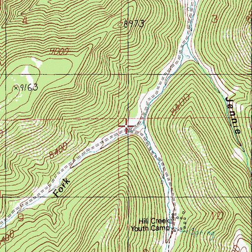Topographic Map of Dry Fork, UT