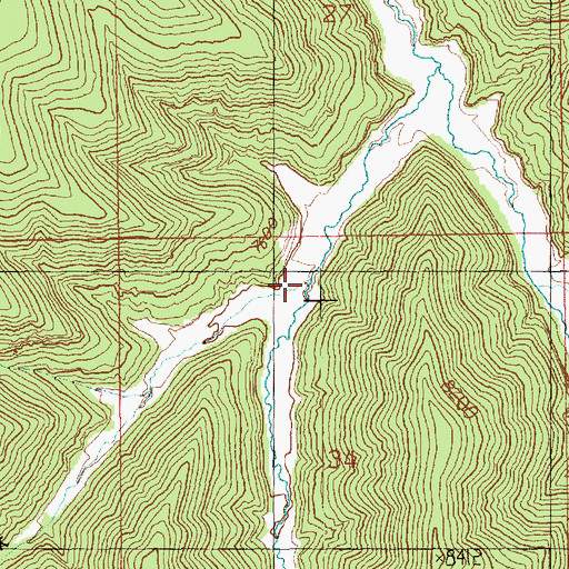 Topographic Map of Dry Fork, UT