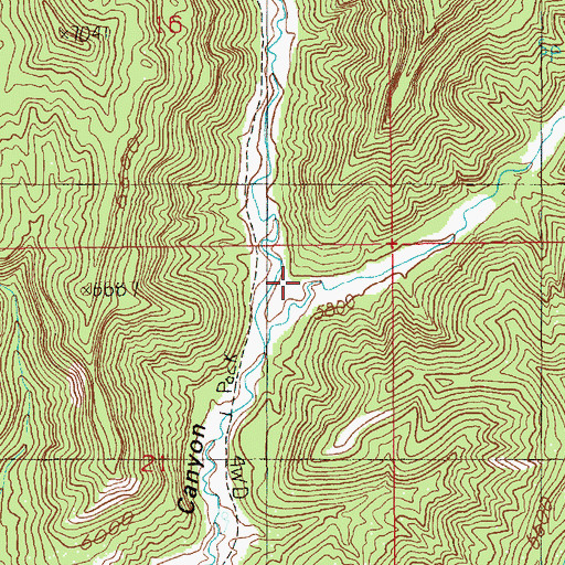 Topographic Map of Dry Fork, UT