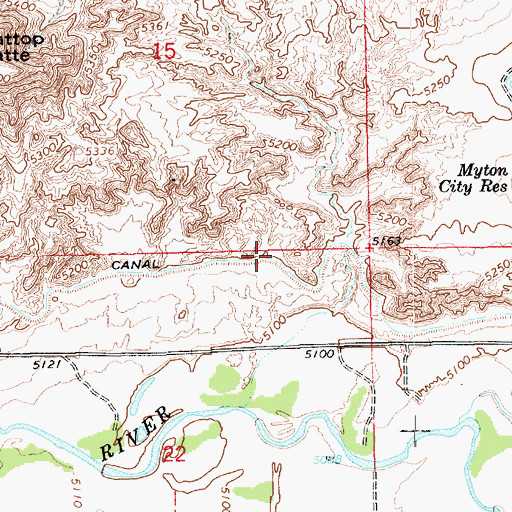 Topographic Map of Dry Gulch Canal, UT