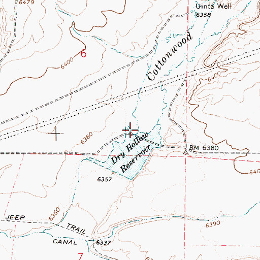 Topographic Map of Dry Hollow, UT