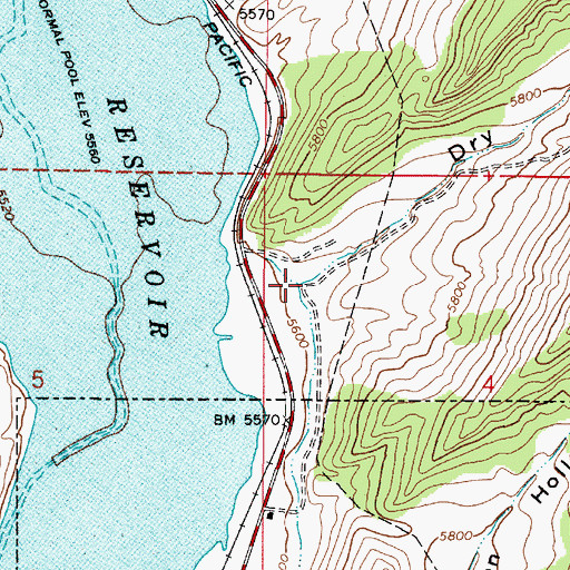 Topographic Map of Dry Hollow, UT