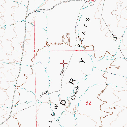 Topographic Map of Dry Hollow Flats, UT