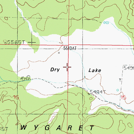 Topographic Map of Dry Lake, UT