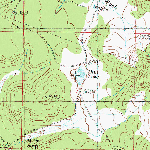 Topographic Map of Dry Lake, UT