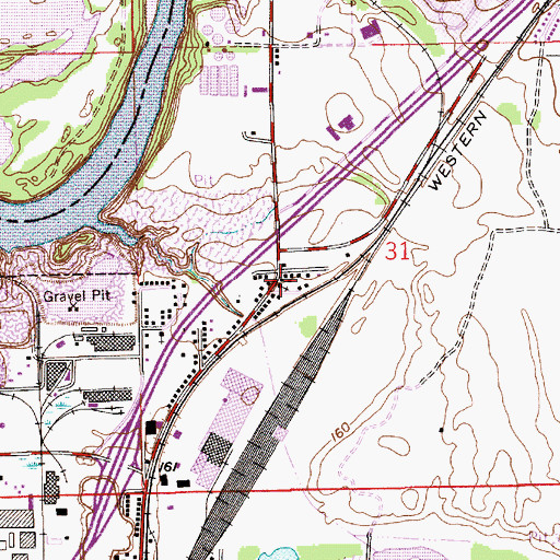 Topographic Map of North Court Street Baptist Church, AL