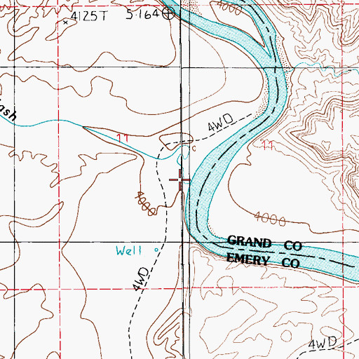 Topographic Map of Dry Lake Wash, UT