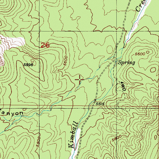 Topographic Map of Dry Ridge Canyon, UT