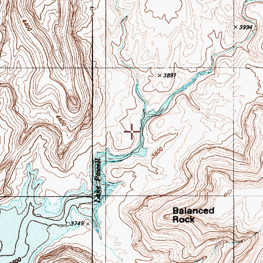 Topographic Map of Dry Rock Creek, UT