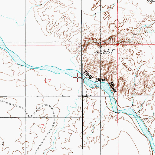 Topographic Map of Dry Valley Wash, UT