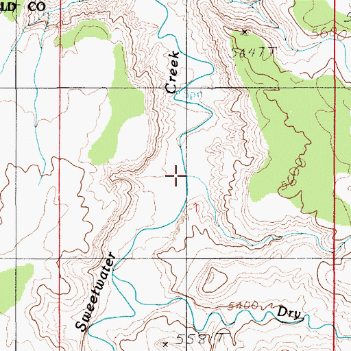 Topographic Map of Dry Wash, UT