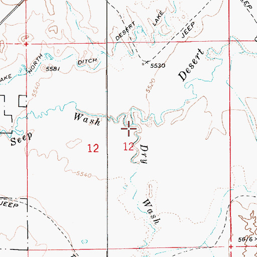 Topographic Map of Dry Wash, UT
