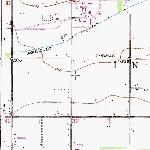 Topographic Map of Canal Ancho (historical), AZ