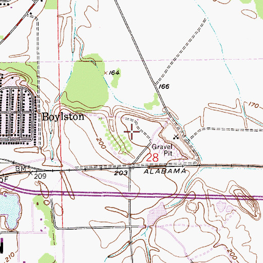 Topographic Map of North Pass, AL