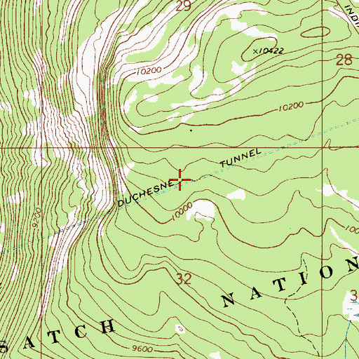 Topographic Map of Duchesne Tunnel, UT
