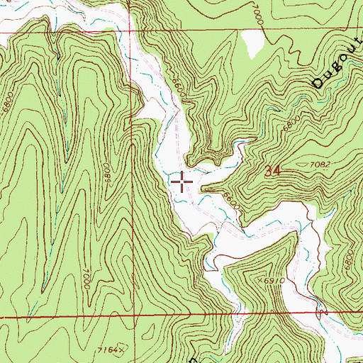Topographic Map of Dugout Canyon, UT
