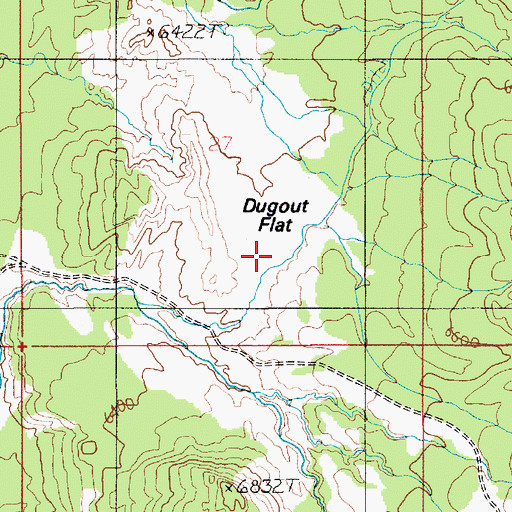 Topographic Map of Dugout Flat, UT