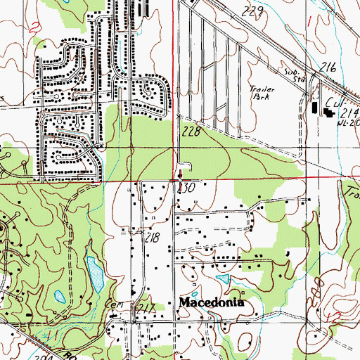 Topographic Map of Oak Grove Church, AL