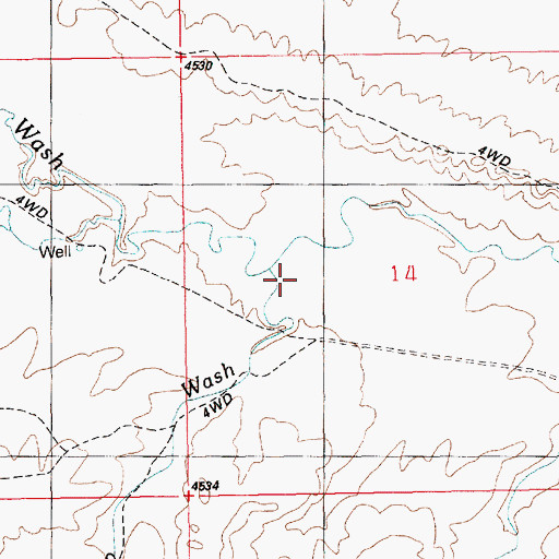 Topographic Map of Dugout Wash, UT