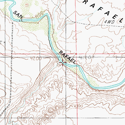 Topographic Map of Dugout Wash, UT