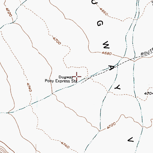 Topographic Map of Dugway Pony Express Station, UT