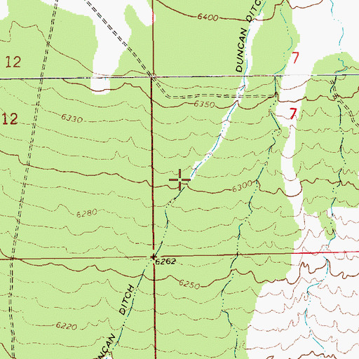 Topographic Map of Duncan Ditch, UT