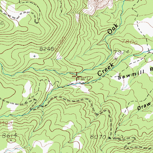 Topographic Map of Dunfey Creek, UT
