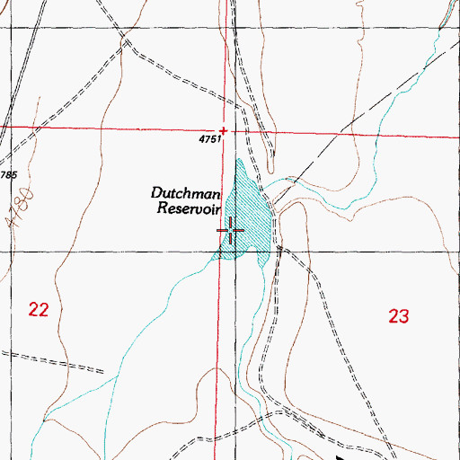 Topographic Map of Dutchman Reservoir, UT