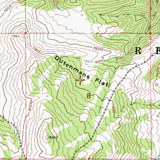 Topographic Map of Dutchmans Flat, UT