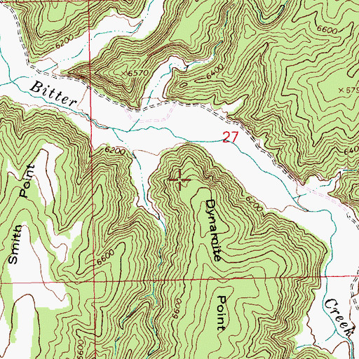 Topographic Map of Dynamite Point, UT