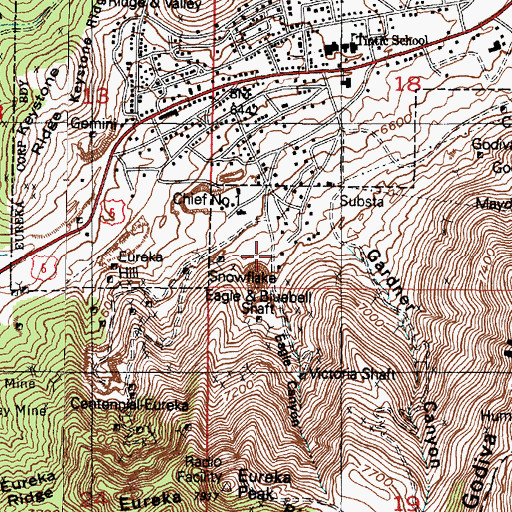 Topographic Map of Eagle Canyon, UT