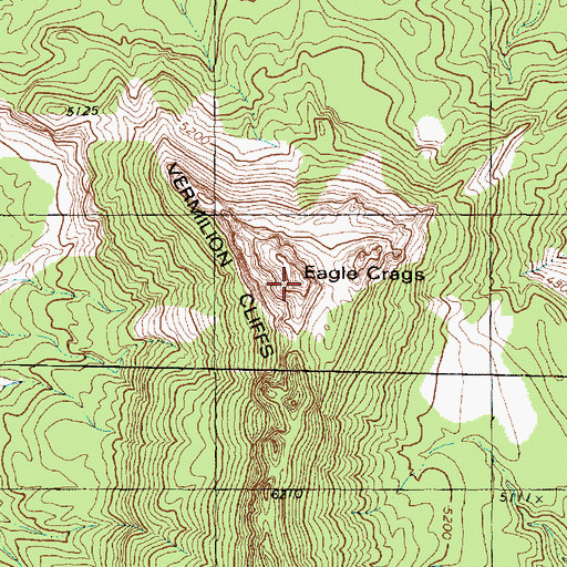 Topographic Map of Eagle Crags, UT