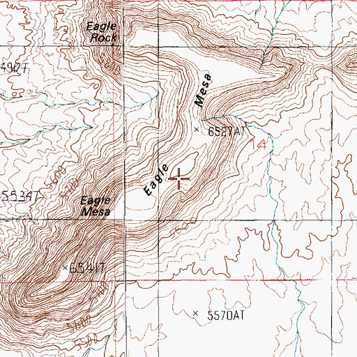 Topographic Map of Eagle Mesa, UT