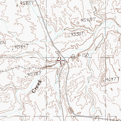 Topographic Map of Eagle Rock Wash, UT