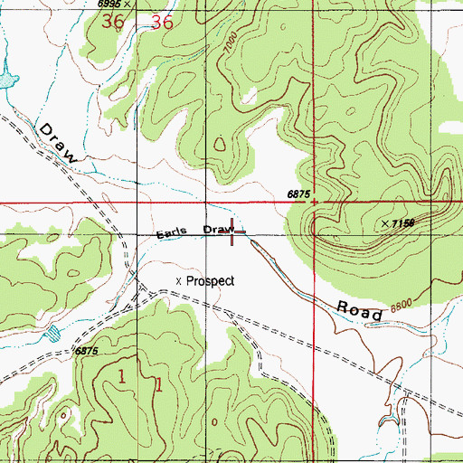 Topographic Map of Earls Draw, UT