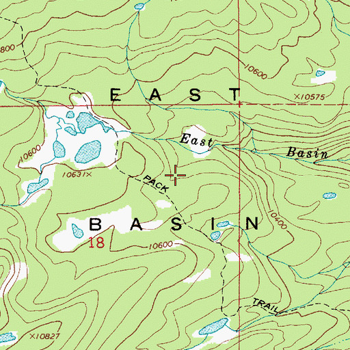 Topographic Map of East Basin, UT