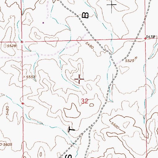 Topographic Map of East Bench, UT
