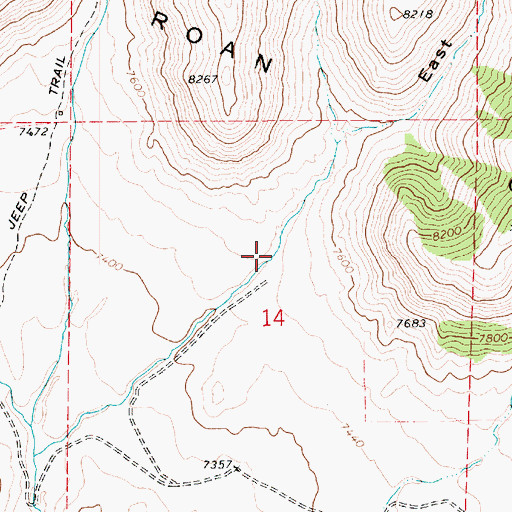 Topographic Map of East Canyon, UT