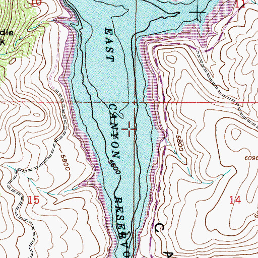Topographic Map of East Canyon Reservoir, UT