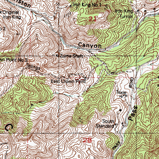 Topographic Map of East Crown Point, UT