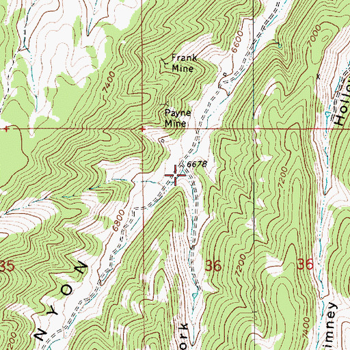 Topographic Map of East Dry Canyon, UT