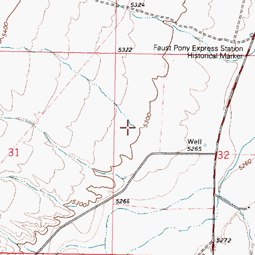 Topographic Map of East Faust Creek, UT