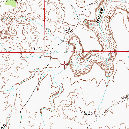 Topographic Map of Big Water Canyon, UT
