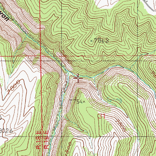 Topographic Map of East Fork Chandler Canyon, UT