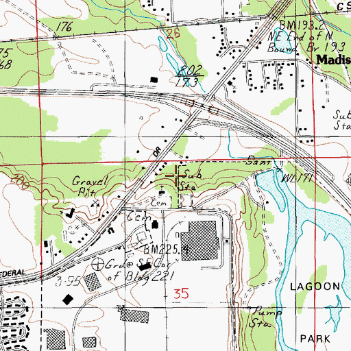 Topographic Map of Old Elam (historical), AL
