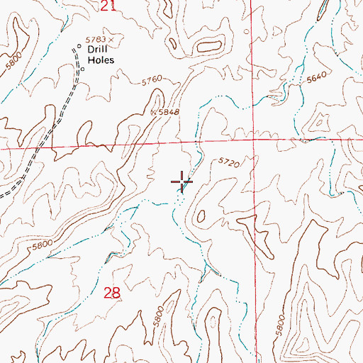 Topographic Map of East Fork Cottonwood Wash, UT