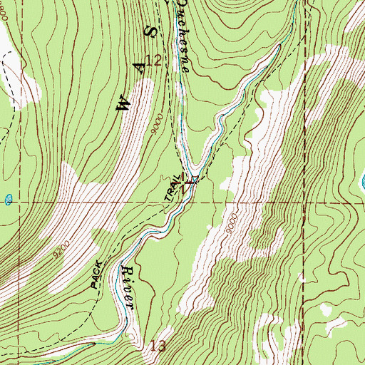 Topographic Map of East Fork Duchesne River, UT