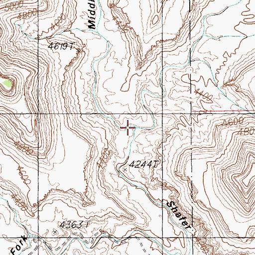 Topographic Map of East Fork Shafer Canyon, UT