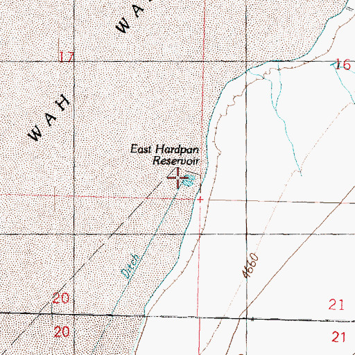Topographic Map of East Hardpan Reservoir, UT